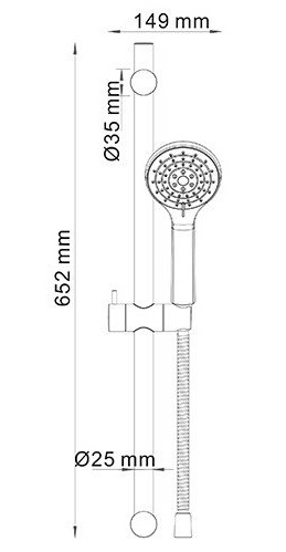 Гарнитур душевой WasserKRAFT  A064  
