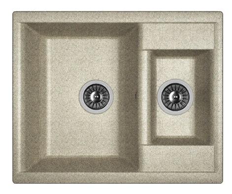 Мойка кухонная из литьевого мрамора Dr. Gans АСТРА 620 К 25.065.D0620.408 62*51 см. серый