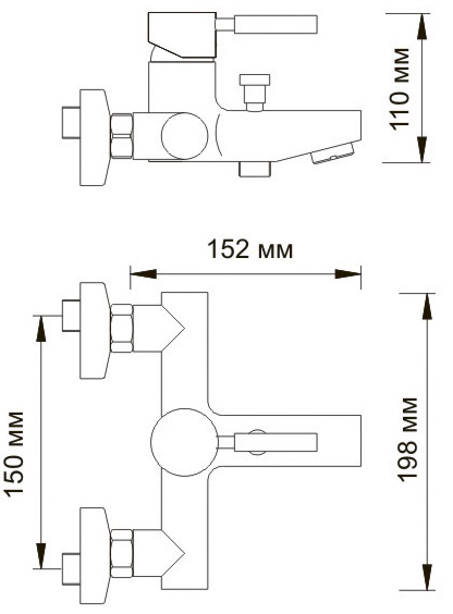 Смеситель WasserKRAFT MAIN 4101 для ванны и душа  Смеситель WasserKRAFT MAIN 4101 для ванны и душа