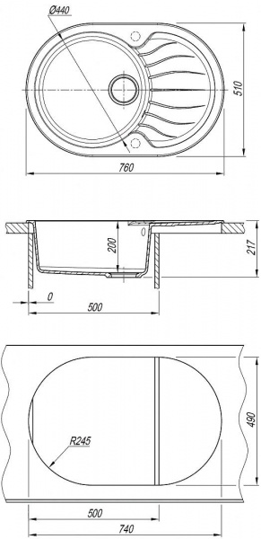 Мойка кухонная из литьевого мрамора Dr. Gans БЕРТА 760 25.040.C0760.403 76*51 см. латте Мойка кухонная из литьевого мрамора Dr. Gans БЕРТА 760 25.040.C0760.403 76*51 см. латте