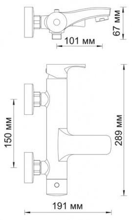 Смеситель WasserKRAFT BERKEL 4801 для ванны и душа 