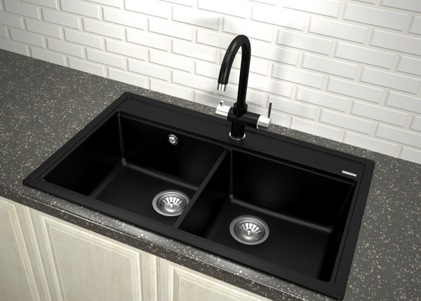 Мойка кухонная керамогранитная Florentina ЛИПСИ 820 20.370.E0820.305 82*51 см. грей