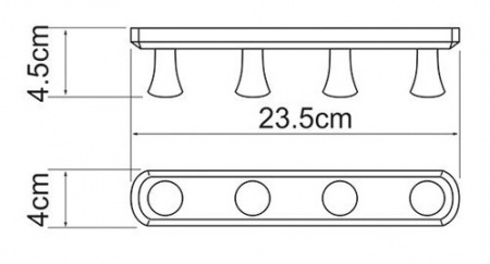 Крючок четверной WasserKRAFT  K-1074  