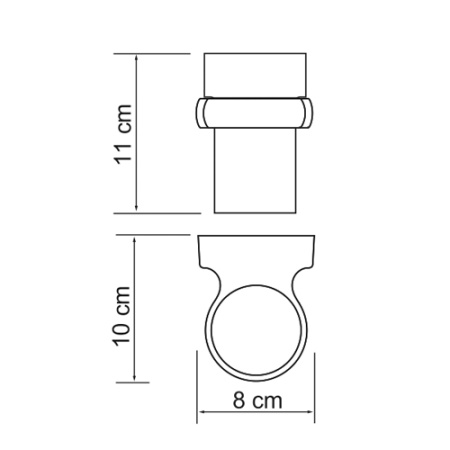 Стакан навесной WasserKRAFT BERKEL K-6828  