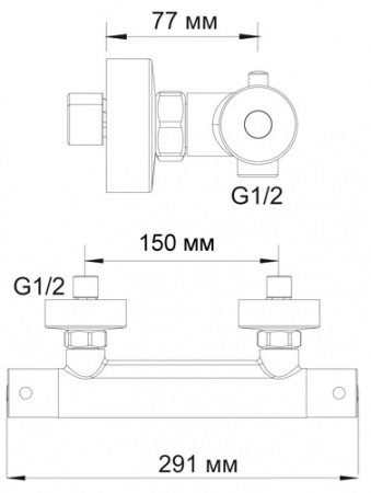 Смеситель WasserKRAFT BERKEL 4822 для душа 