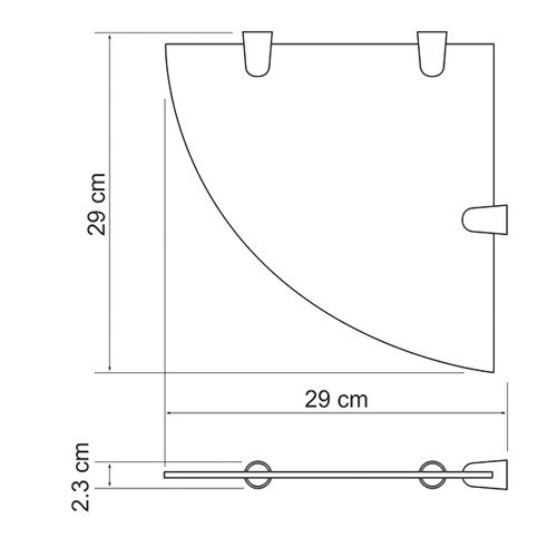 Полка угловая WasserKRAFT  K-533   Полка угловая WasserKRAFT  K-533