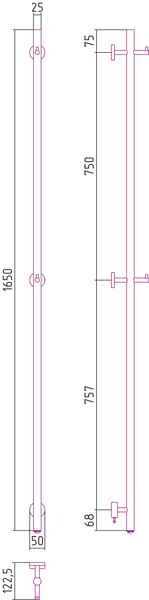 Полотенцесушитель электрический Сунержа АСКЕТ 00-0850-1650  