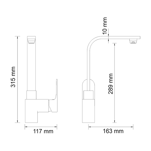 Смеситель WasserKRAFT DINKEL 5807 для кухонной мойки 