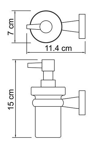 Дозатор жидкого мыла навесной WasserKRAFT LIPPE K-6599   Дозатор жидкого мыла навесной WasserKRAFT LIPPE K-6599