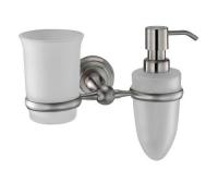 Стакан и дозатор жидкого мыла навесной WasserKRAFT AMMER K-7089  