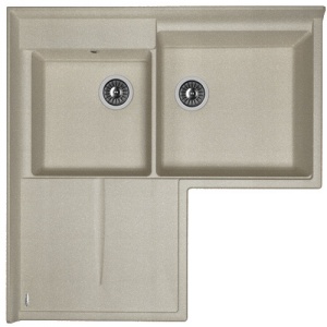 Мойка кухонная керамогранитная Florentina АДРИЯ 20.380.L0960.305 96*96 см. грей