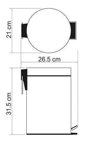 Ведро для мусора WasserKRAFT  K-635   Ведро для мусора WasserKRAFT  K-635