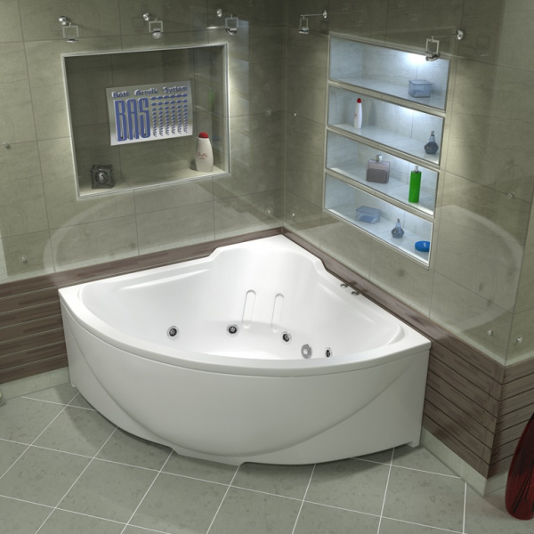 Ванна акриловая BAS ИРИС В 00014 150x150 см.  Ванна акриловая BAS ИРИС В 00014 150x150 см.