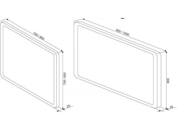 Зеркало Mirsant CLOUD  70 см. 
