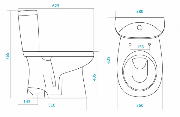 Унитаз-компакт Santek АНИМО 1.WH30.2.133  