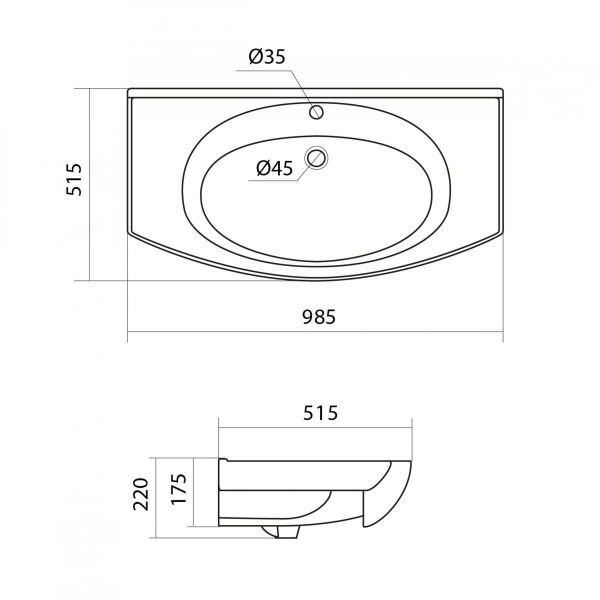 Раковина Santek ЭНИГМА 1.WH20.7.777  