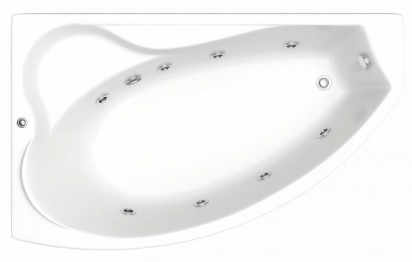 Ванна акриловая BAS НИКОЛЬ В 00027 170x102 см. левая  Ванна акриловая BAS НИКОЛЬ В 00027 170x102 см. левая